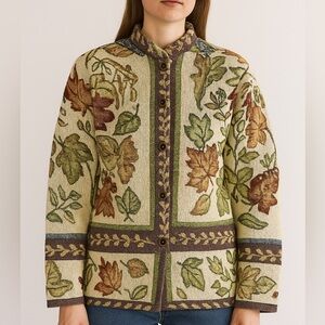 Sugar Street Weavers Vintage Tapestry Woven Jacket Size M Autumn Fall Aesthetic